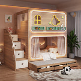 Nukhome Bear Cottage Full Height Bunk Bed (Customizable)